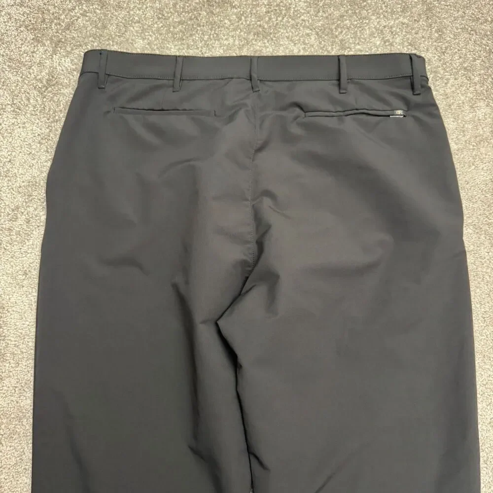 Banana Republic Stella Trouser Pants Mens 40x30 True Black Tech Travel Commuter